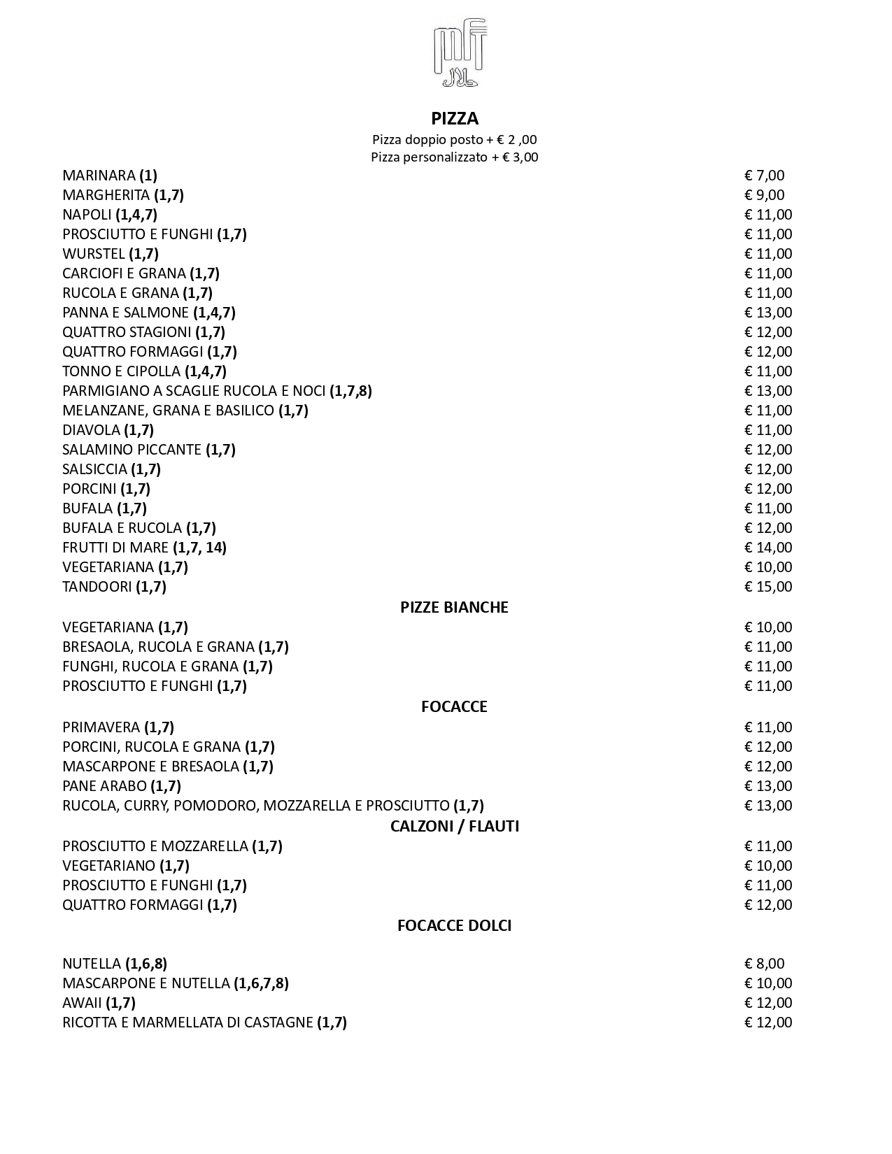 Maddina Florence Tandoori Restaurant Menu